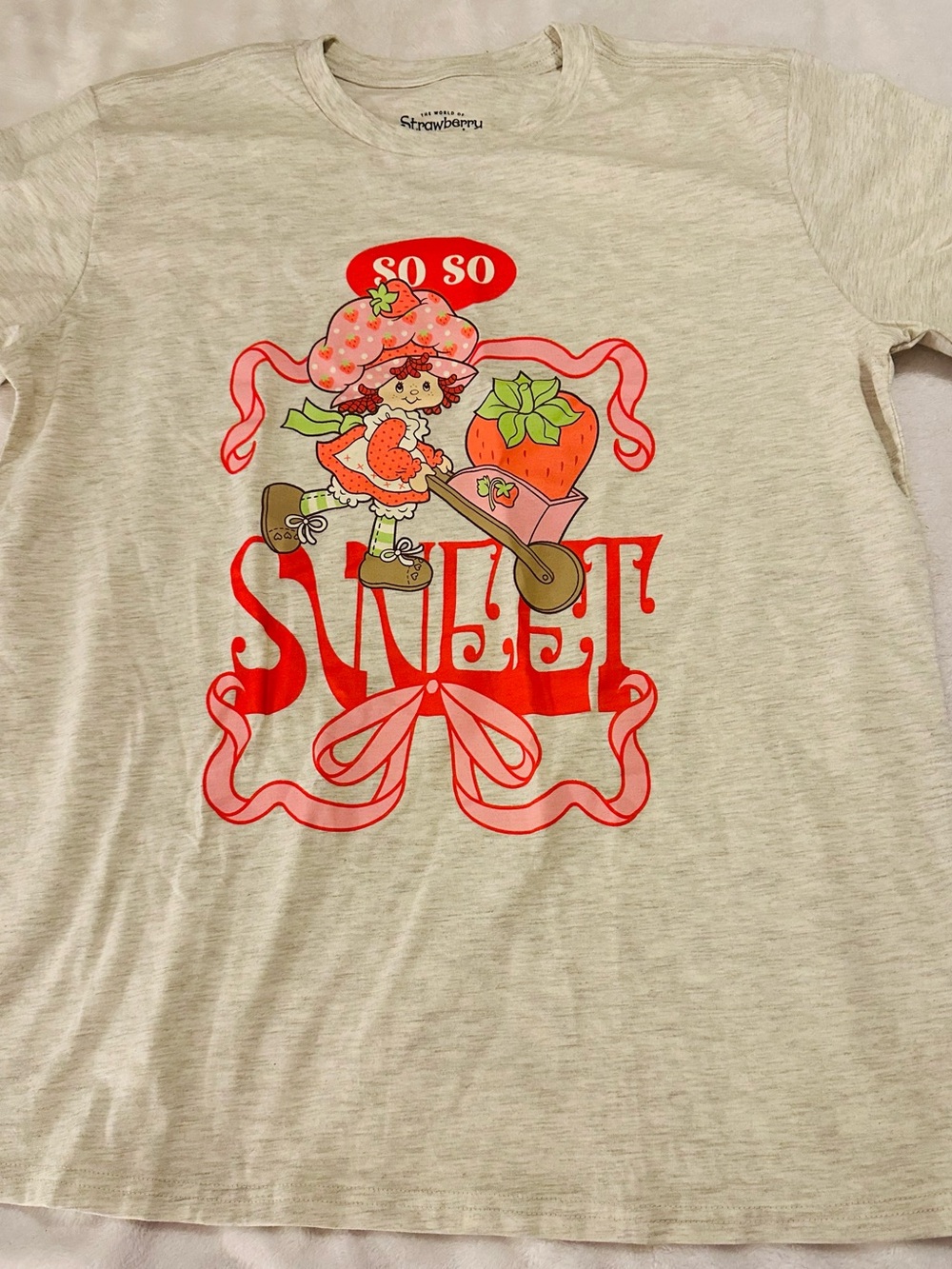 Strawberry Shortcake "So So Sweet" Graphic Tee - Cream